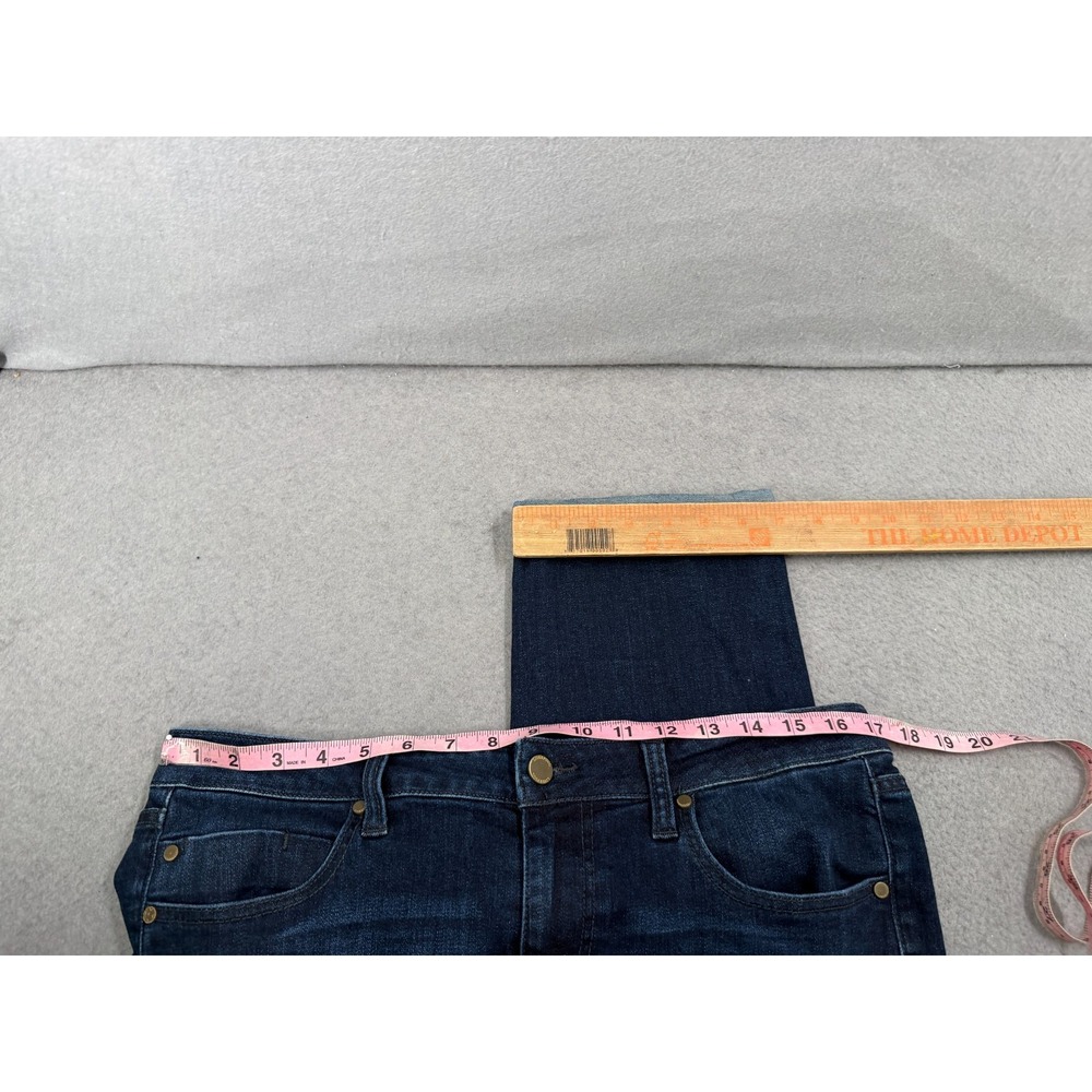 Liverpool Slim Boyfriend Jeans Women 12/31 Vintage Super Dark Indigo Wash Cuffed - Picture 7 of 11
